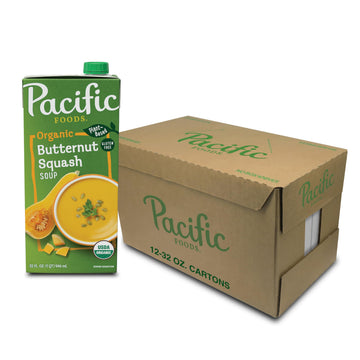Pacific Foods Organic Butternut Squash Soup, 32 Oz Carton (12 Pack)