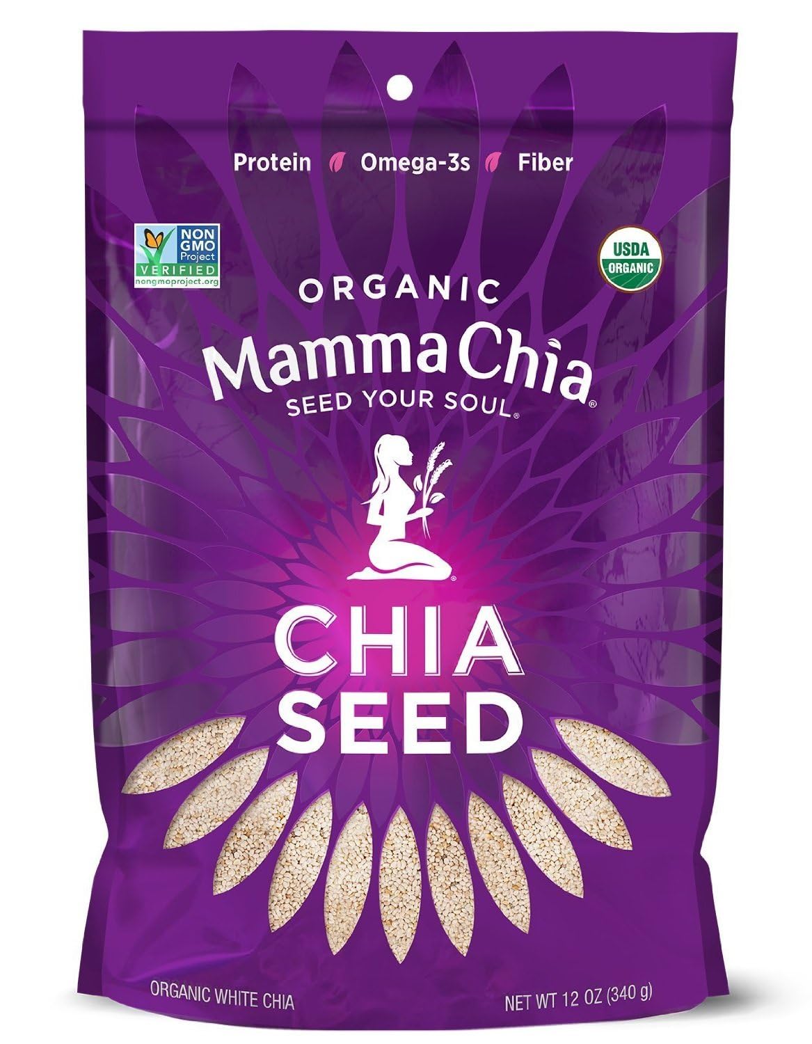 MAMMAcHIA SEED cHIA WHITE ORgANIc-12 OZ -Pack of 4