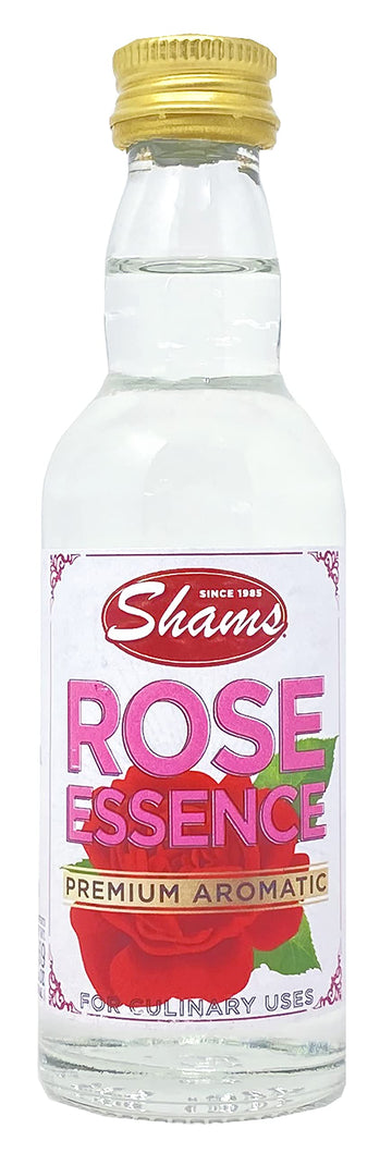Shams Premium Concentrated Rosewater, Rose Essence 1.69 Ounce - Rose Water For Cooking, Baking, Desserts, Skincare - Gluten-Free