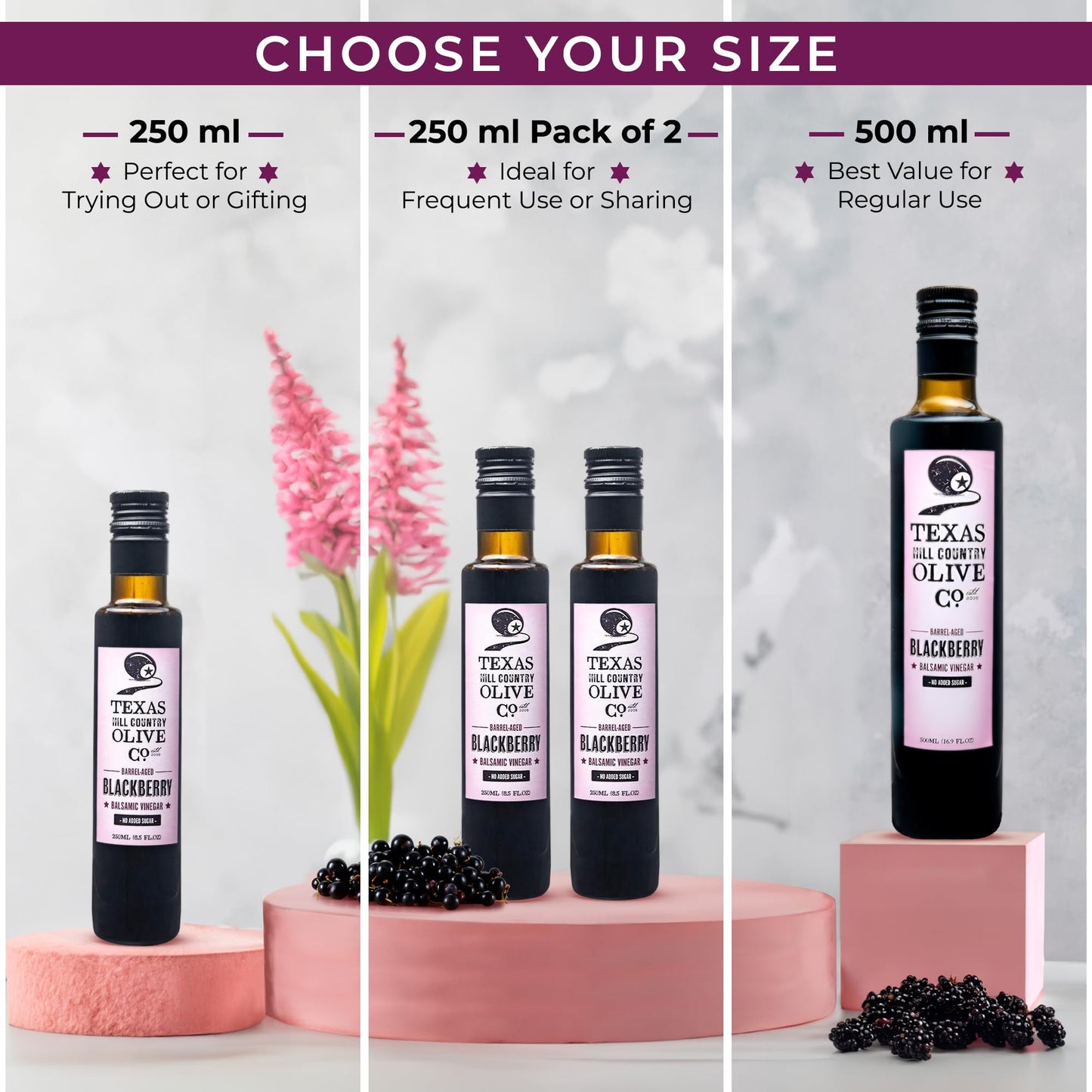 Peach Balsamic Vinegar - Gourmet Barrel Aged Infused Balsamic Vinegar - Great For Dressing Dipping Glazing - No Artificial Flavo