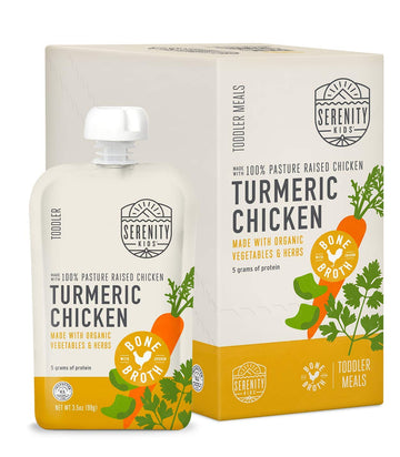 Serenity Kids Bone Broth Puree Made With Organic Veggies - Clean Label Project Purity Awarded Certified Organic Baby Food Pouche