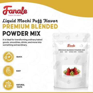 Fanale Premium Mochi Puff Bubble Tea Flavoring Powder | Perfect For Baking, Smoothies, Desserts And Drinks | Instant Flavoring P
