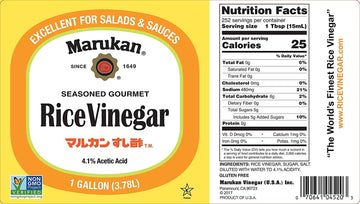 Marukan Seasoned Gourmet Rice Vinegar, 1 Gallon, Pack of 2, Model VC-a3-76597