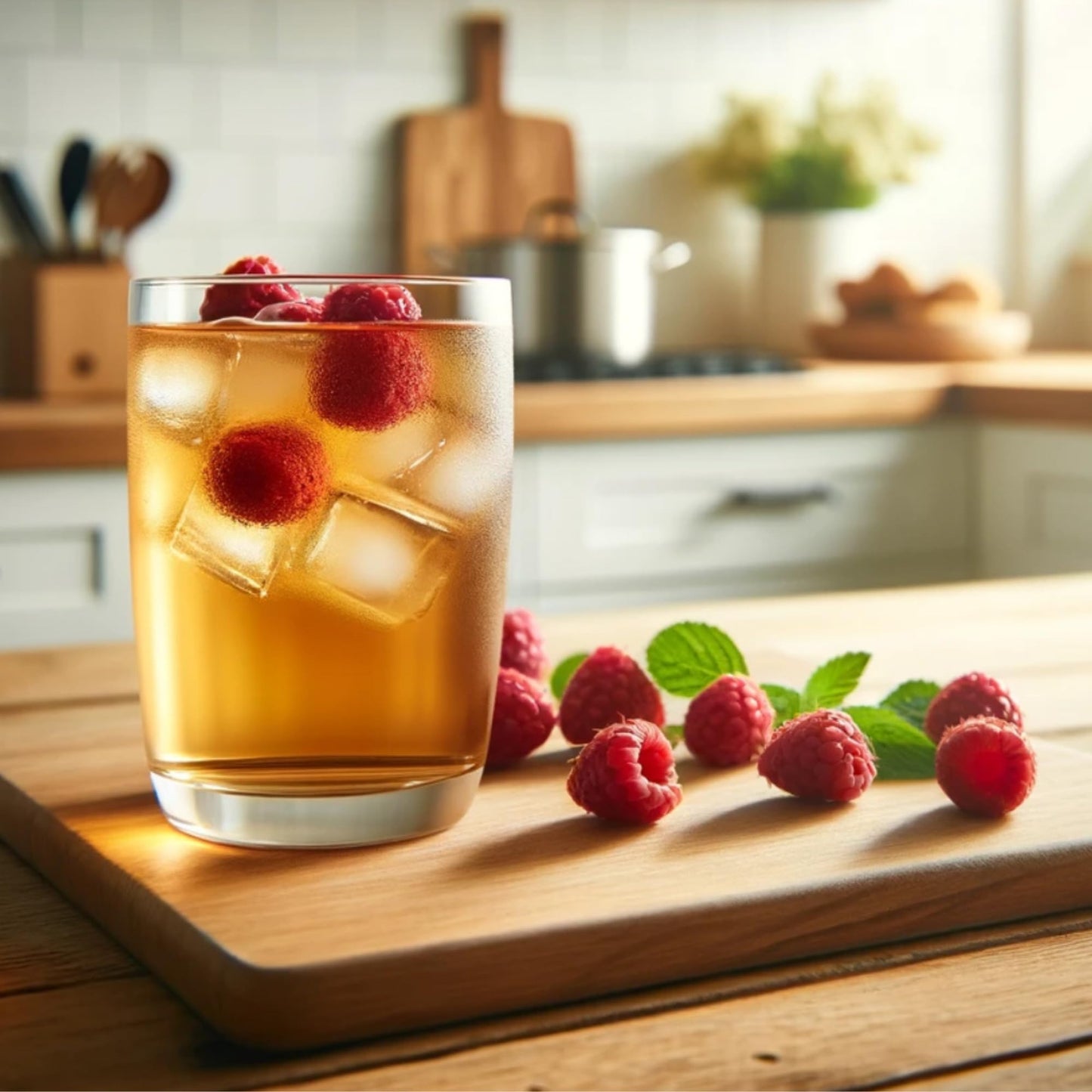 Waka Instant Green Tea Mix, Raspberry Flavored - 100% Tea Leaves, No Additives, Unsweetened Travel Size Tea Powder - Easy Quick