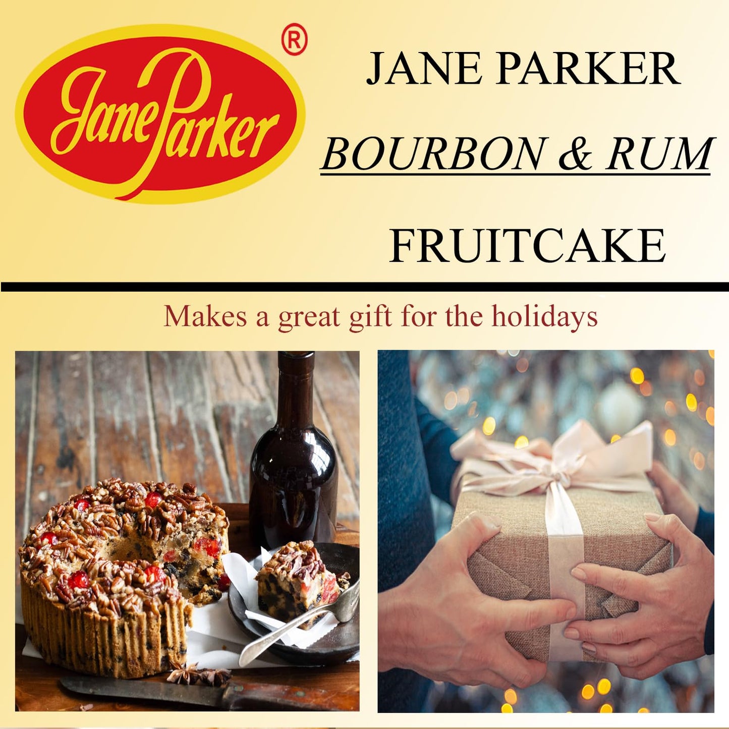 Jane Parker Fruitcake Holiday Cake, 48 Ounce in Collectible Tin, Perfect for Christmas Celebrations