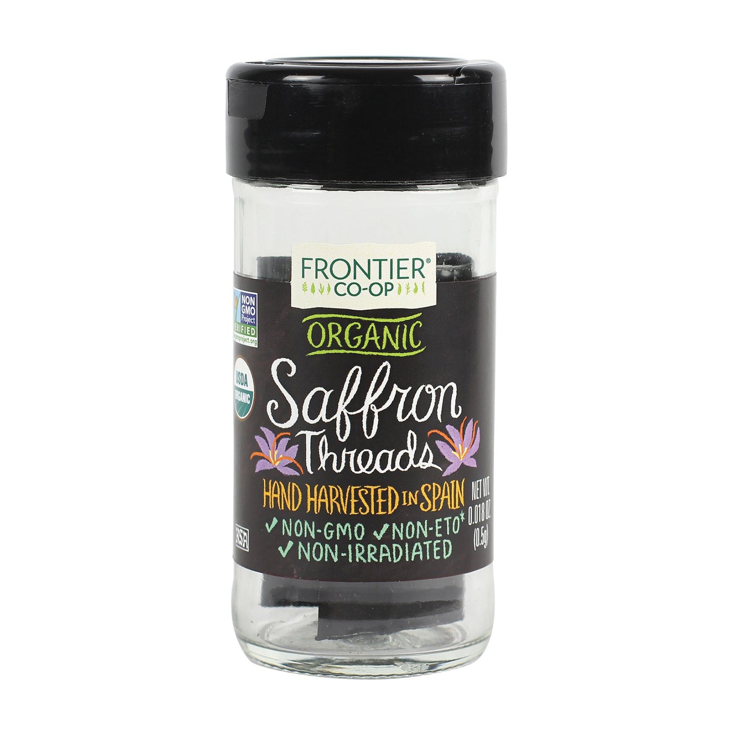 Frontier Co-op Organic Saffron Threads 0.5 grams - Pungent Delicate Flavor for Cooking
