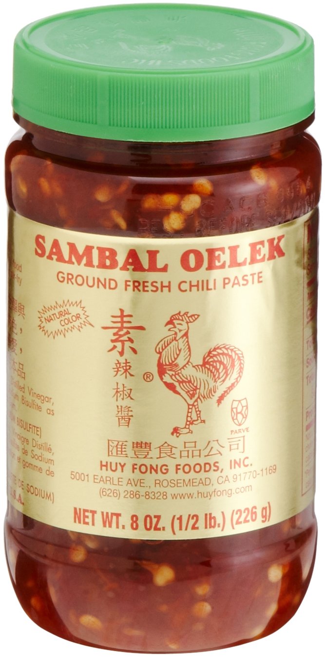 Huy Fong, Sambal Oelek Chili Paste, 8 Ounce (Pack of 6)