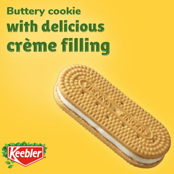 Keebler Vienna Fingers, Sandwich Cookies With Crme Filling, Family Size 16.3 Oz
