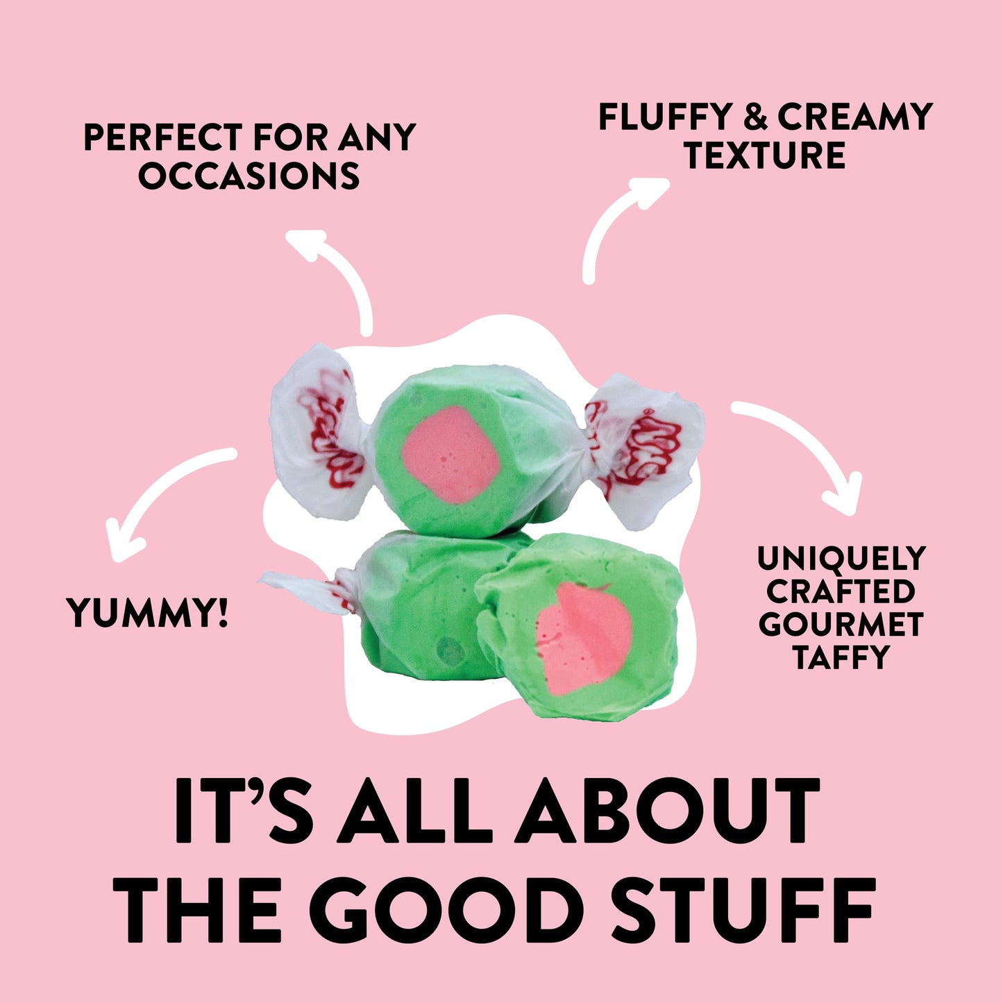 Taffy Town Saltwater Taffy, Watermelon, 2.5Lb