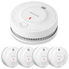 X-Sense Smoke Alarm, 10-Year Battery Fire Alarm Smoke Detector With Led Indicator & Silence Button, Sd2J0Ax, Pack Of 5