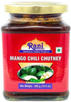 Rani Mango Chili Chutney (Spicy Indian Preserve) 10.5oz (300g) Glass Jar, Ready to eat, Vegan ~ Gluten Free, All Natural, NON-GM
