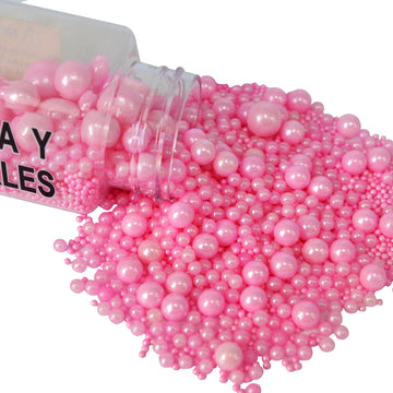 Sentovac Pink Pearl Sugar Sprinkles Edible For Cake Decorating Fancy Sprinkles Cookie Cake Cupcake Topper Baking Decorations Halloween Christmas Wedding Supplies