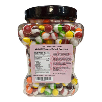 G-Box 22 Oz Freeze Dried Candy Frettles, Delightful Crunchy Fruity Flavorful Burst, Tiktok Trend Items, Air-Tight Sealed In A Gr