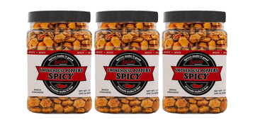 Smokehouse Crackers Poppers Seasoned Oyster Crackers, 12 oz. jars, 3 ct. All Spicy