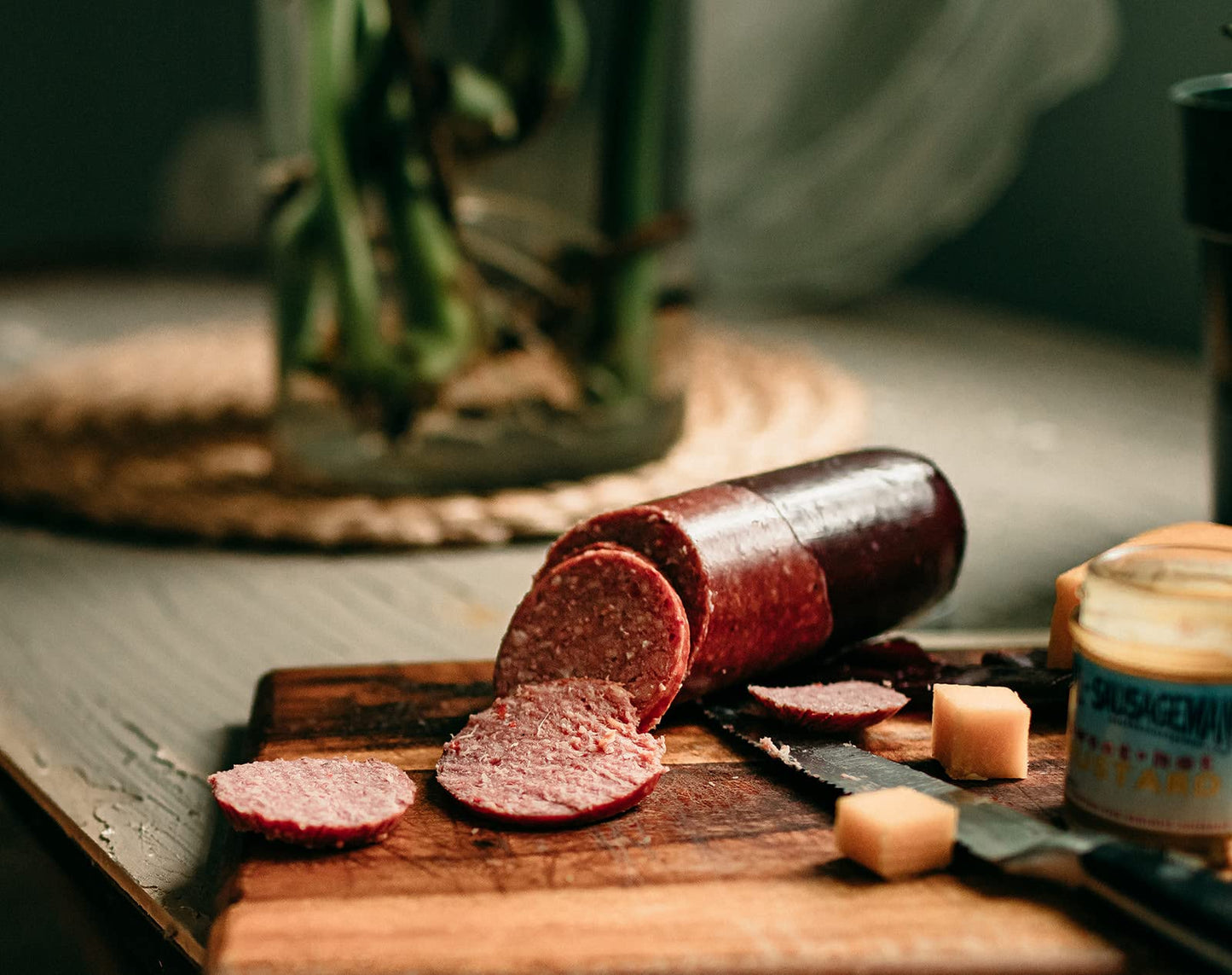 DAN THE SAUSAGEMAN Klondike Gourmet Meat Snack Box - 7 Piece Set with Summer Sausage, Mustard, ers, Nuts, Granola, Almond Roca