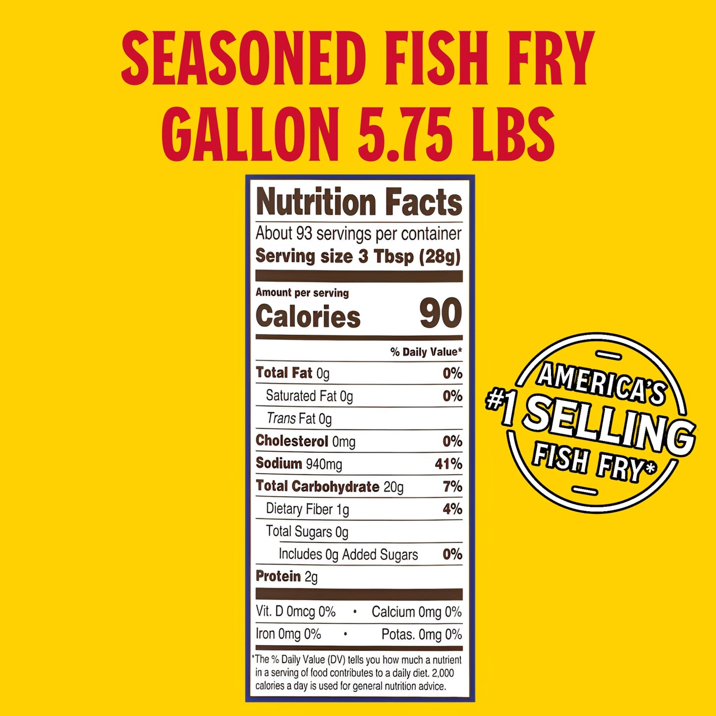Louisiana Fish Fry Seafood Breading Mix, Seasoned Crispy, 5.75 lbs Gift Pack