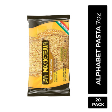 La Moderna Alphabet Pasta, Noodles, Durum Wheat, Protein, Fiber, Vitamins, 7 Oz, Pack of 20