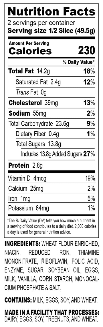 Nadel - NATURALLY DELICIOUS Sweet Breads & Cakes POUND CAKE Slices, 24 Pack, Back to School lunch snack, breakfast bar, cake sli