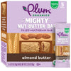 Plum Organics Mighty Nut Butter Bars - Almond Butter - 0.67 Oz Bars (Pack Of 5) - Organic Toddler Food Multigrain Snack Bars