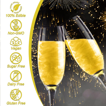 Edible Glitter - Gold Luster Dust Edible for Drinks Cakes, Food Grade Cake Decorating Shimmering Glitter, Sprinkle Powder Glitte