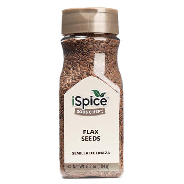 Ispice Flax Seeds Whole Spices And Seasonings For Cooking, 6.5 Ounce Fine Flaxseeds Seasoning, Flax Seeds Whole Flaxseed Brown (