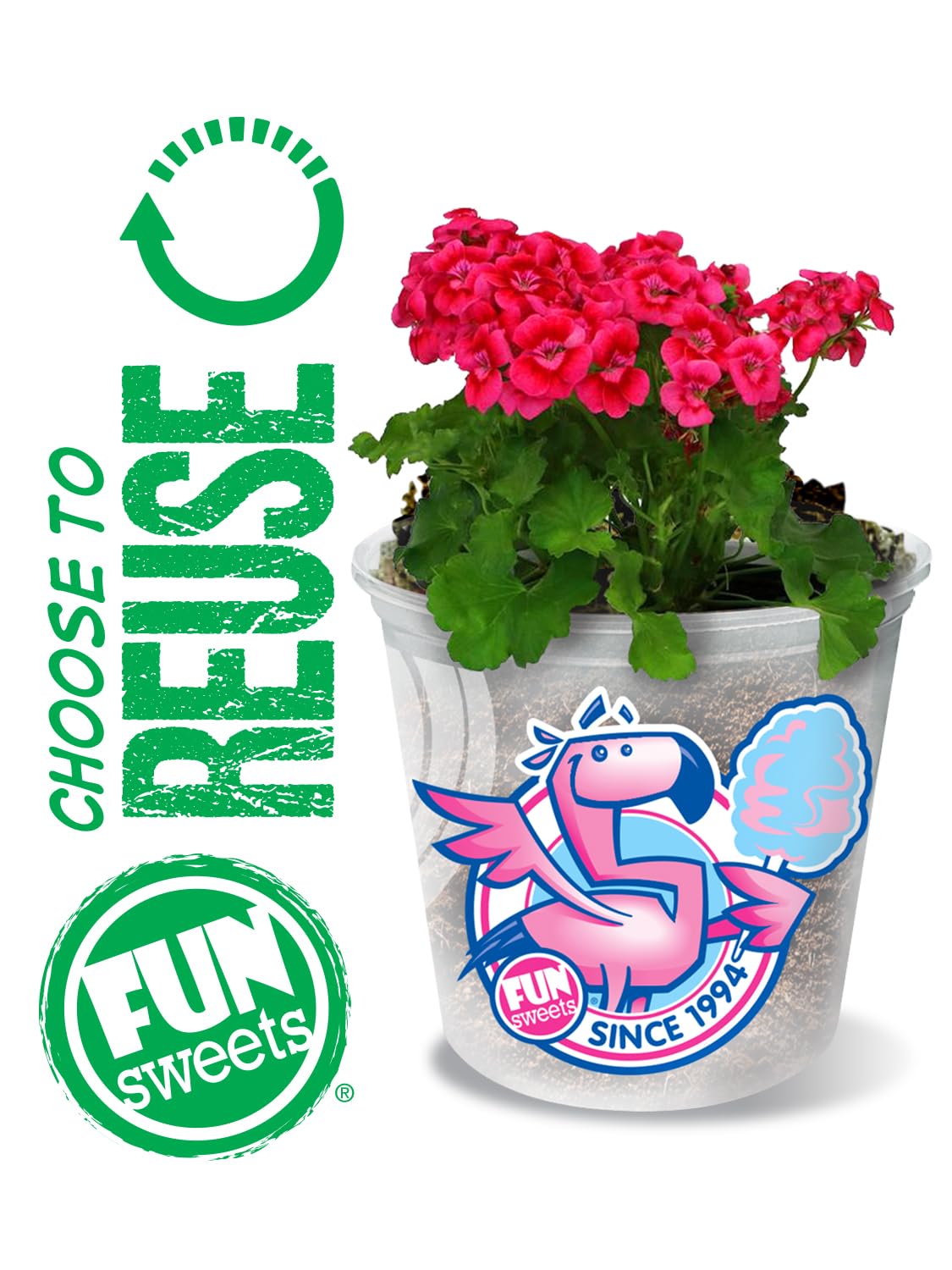 Fun Sweets Cotton Candy 4-Pack - Blue Raz And Cherry Swirl Flavor Cottoncandy In 1.5 Oz Tubs - Individual Carnival Cotton Candy