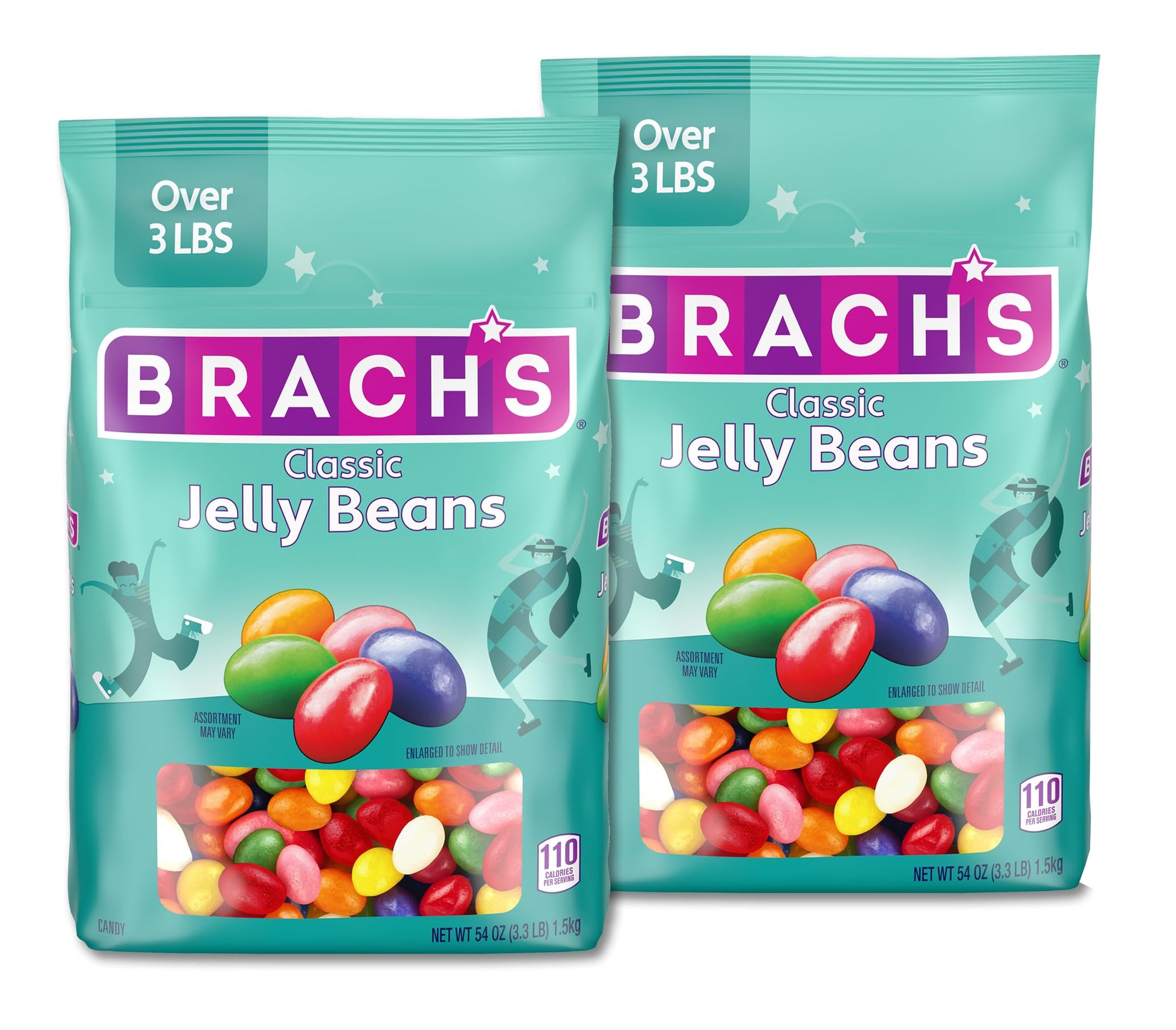 Brachs Classic Jelly Beans, Assorted Flavors, Easter Candy, 54 Ounce Bag (Pack of 2)