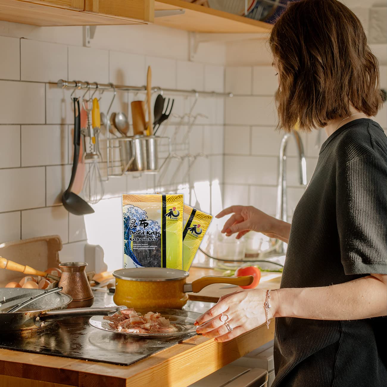 Yuho Kombu Dried Kelp 14.10 Oz Sun Dried No Preservatives No Sand, All Natural Wild Kombu 7.05 Oz Bag Pack Of 2