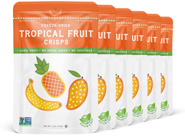 Nature'S Turn Freeze-Dried Fruit Snacks, Tropical Crisps, Pack Of 6 (1.2 Oz Each)