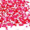 Heart Sprinkles Valentines Edible Sprinkle Mix 7 ounces Red Pink White Heart Shapes Jimmies Perfect for Cake Decorations Baking