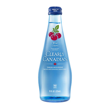 Clearly Canadian, Sparkling Water, Wild Cherry, Clear, 11 Fl Oz
