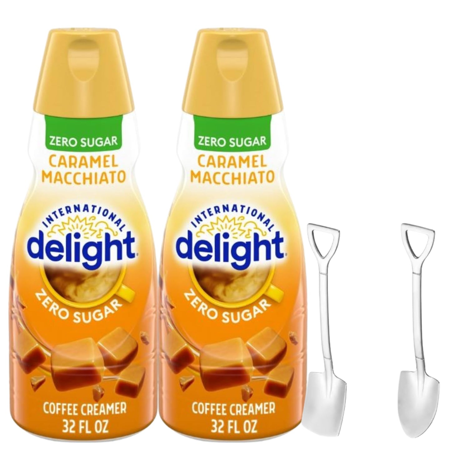 Candy Freezer International-Delight Liquid Coffee Creamer.- Two (2) 32 fl oz Bottles of Sugar Free Creamy Smooth Delightful Coff