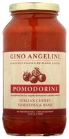 GINO ANGELINI Pasta Sauce - POMODORINI, Italian Cherry Tomatoes & Basil, 24 Ounce, Pack of 2