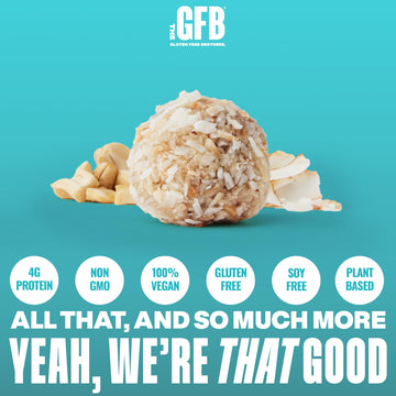The Gfb Coconut Cashew Protein Bites - Gluten Free, Plant Based, Non Gmo, Sustainably Made - Ridiculously Tasty, Healthy, Vegan,