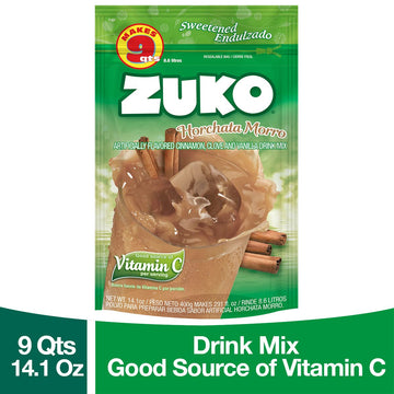 Zuko Horchata Morro Instant Powder Drink | Family Pack | No Sugar Needed | Vitamin C | 14.1 Ounce (Pack of 6)