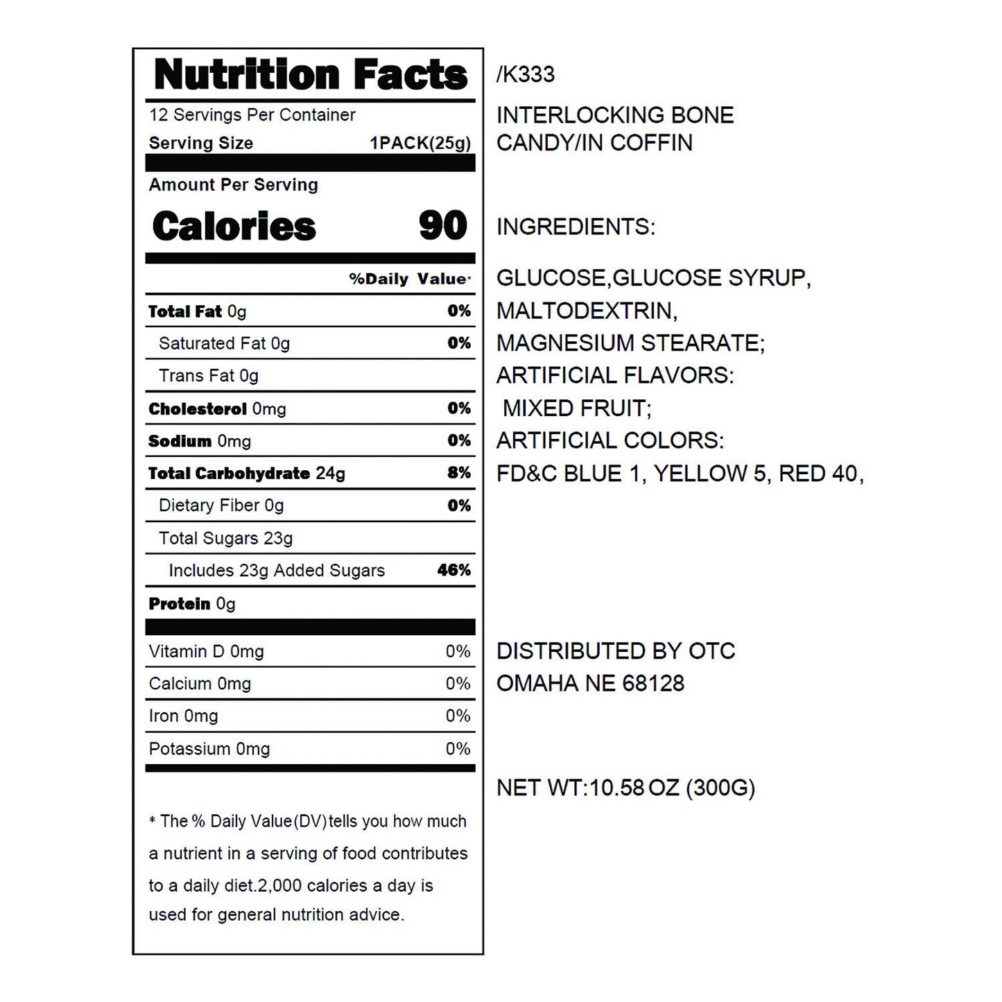 Interlocking Skeleton Bone Candy With Coffin (12 Packs) Halloween Candy