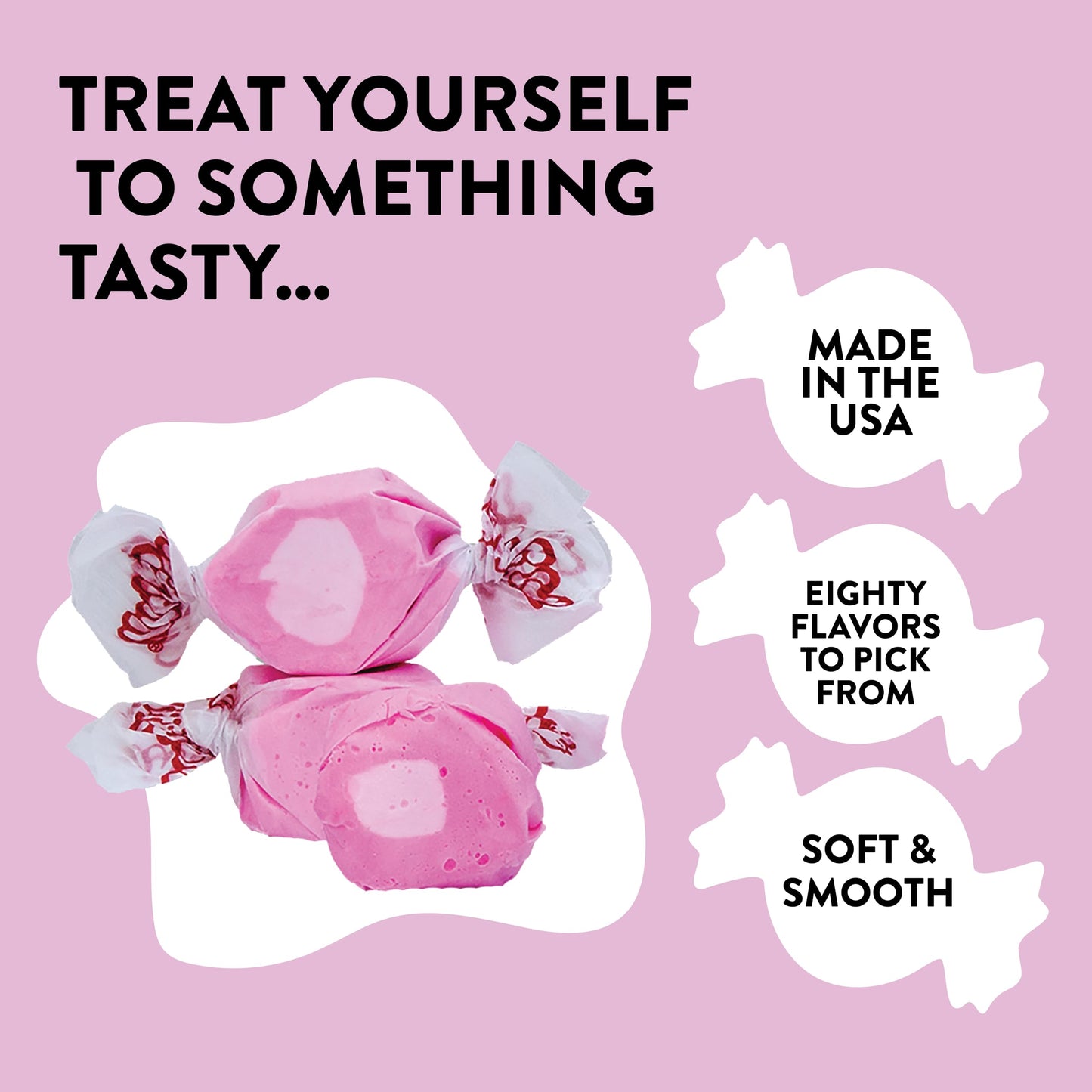 Taffy Town Saltwater Taffy, Bubble Gum, 2.5Lb