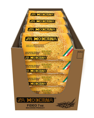 La Moderna, Fideos, Pasta, Hecha Con Sémola De Trigo Durum, Enriquecida Con Vitaminas Y Hierro, 7 Oz, Pack De 20