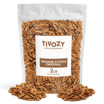 Sesame Sticks Snacks Original 2 Lbs. Delicious and Fresh Gourmet Seed Snacks with the Perfect Mix of Roasted and Salty Flavor fo