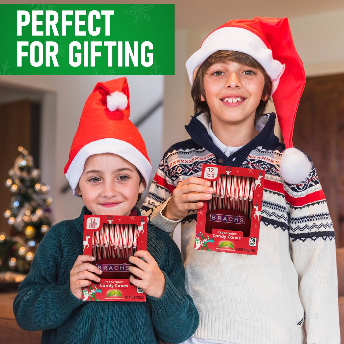 Katies Kandy Korner Brachs Peppermint Candy Canes In Bulk 12 Each, Individually Wrapped Ideal Bulk Candy Canes For Christmas Cel