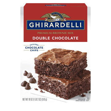 Ghirardelli Double Chocolate Brownie Mix, 18 oz Box, Premium Baking Mix