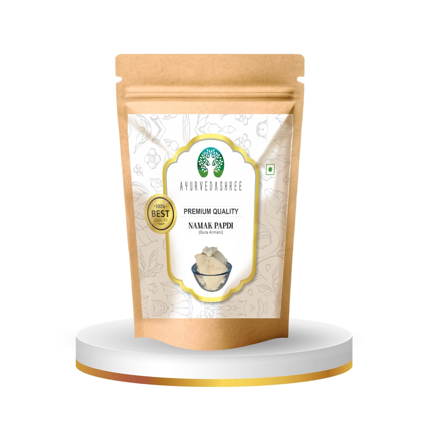 AYURVEDASHREE Namak Papdi 200gm |Jawakhar Papdi | Pearl Ash | Namak Papdi - 200 gm | 100% Natural