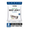 Think Jerky Classic Beef Jerky, Grass-Fed, Gluten Free, Low Calorie, 2.2 oz Bags, Pack of 8