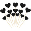 Gyufise 30Pcs Heart Cupcake Toppers Glitter Mixed Size Sweet Love Theme Heart Cake Decorations Wedding Engagement Bridal Shower