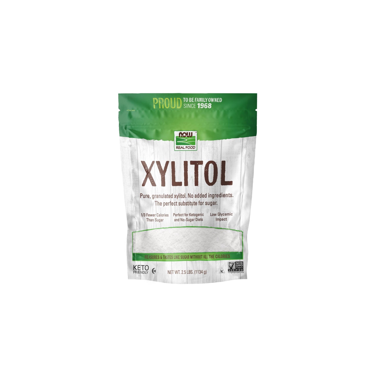 NOW Foods, Xylitol, Pure with No Added Ingredients, Keto-Friendly, Low Glycemic Impact, Low Calorie, 2.5-Pound (Packaging May Vary)