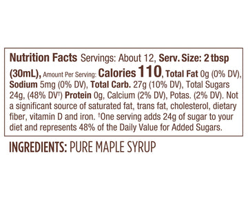 Butternut Mountain Farm Pure Maple Syrup Grade A Amber Rich Pet Bottle, 12 Fl Oz