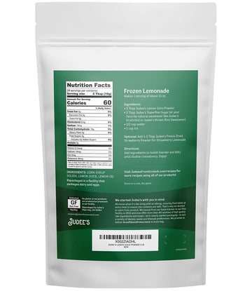 Judee's Lemon Juice Powder - 1 lb - Delicious and 100% Gluten-Free - Great for Smoothies, Shakes, Mixed Drinks, Fruit Tarts, and