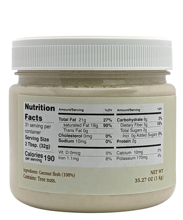 Nutural World - Coconut Cream 35 Oz (1Kg) Great Taste Award Winner