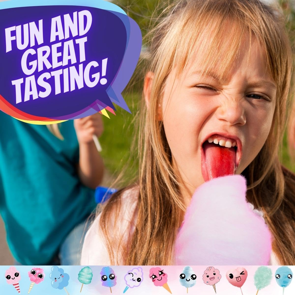 Lupy Lups! Cotton Candy Party Pack Halloween Edition - 0.5 oz 24 Pack Each, Individually Wrapped - Perfect for Stockings, Treats