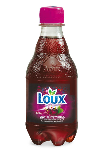 Loux | Greek Soft Drink | Sour Cherry | Pack Of 12 | 330Ml